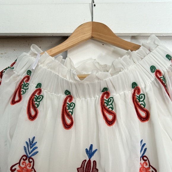 misskoo paris embroidered top size medium - Picture 3 of 6